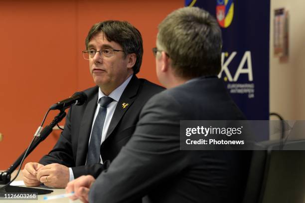 Bezoek van voormalig Catalaans president Carles Puigdemont aan de Universiteit Antwerpen - Visite de l'ancien Président Catalan Carles Puidgemont à...