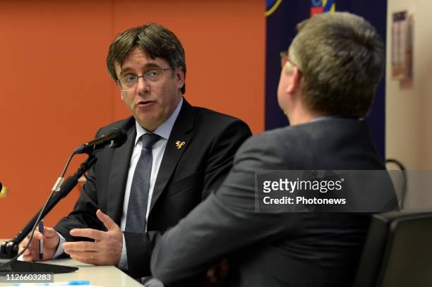 Bezoek van voormalig Catalaans president Carles Puigdemont aan de Universiteit Antwerpen - Visite de l'ancien Président Catalan Carles Puidgemont à...