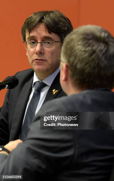 Bezoek van voormalig Catalaans president Carles Puigdemont aan de Universiteit Antwerpen - Visite de l'ancien Président Catalan Carles Puidgemont à...