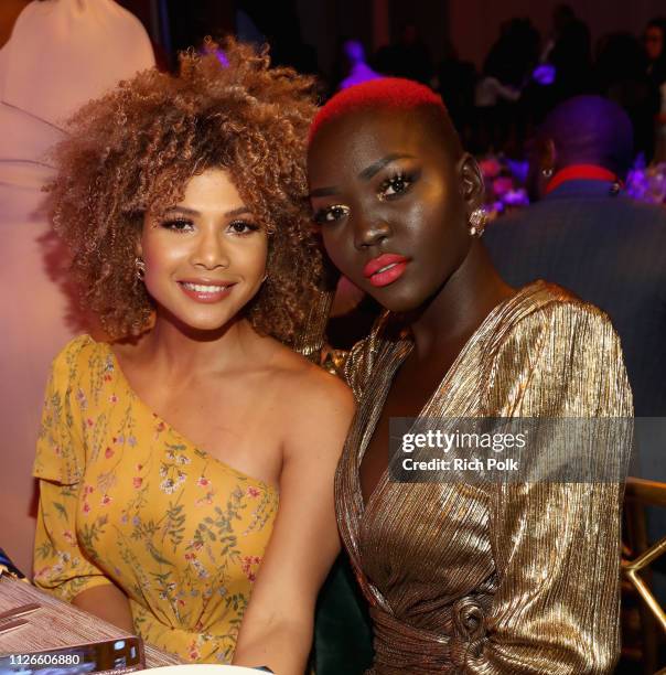 Doralys Britto and Nyakim Gatwech attend the 2019 Essence Black Women in Hollywood Awards Luncheon at Regent Beverly Wilshire Hotel on February 21,...