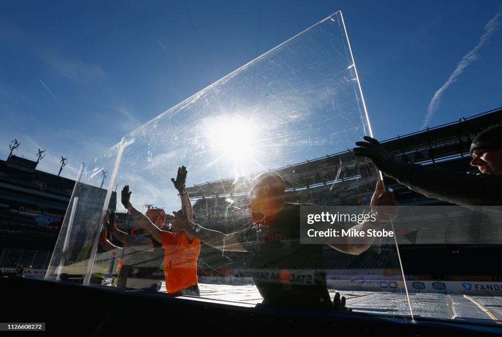 2019 Coors Light NHL Stadium Series - Rink Build Out