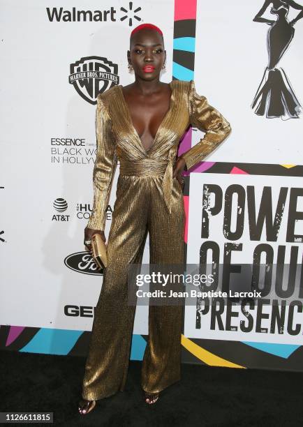 Nyakim Gatwech attends the 2019 Essence Black Women in Hollywood Awards on February 21, 2019 in Los Angeles, California.