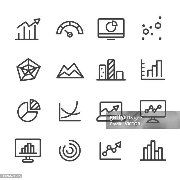 info-grafik-symbol - line serie - identification chart stock-grafiken, -clipart, -cartoons und -symbole