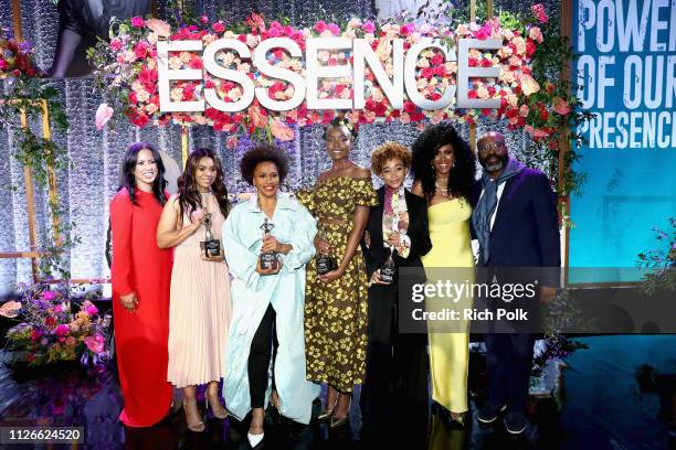 Essence Communications President Michelle Ebanks, honoree Regina Hall, honoree Jenifer Lewis, honoree KiKi Layne, honoree Amandla Stenberg, Essence...