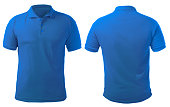 Blue Collared Shirt Design Template