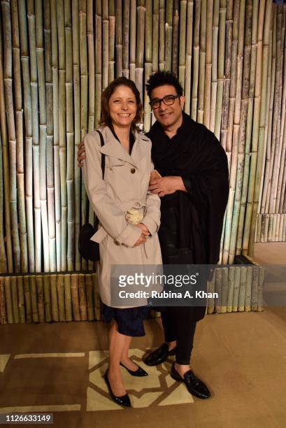 Mary Kathryn Hollifield, Practice Manager Agriculture, World Bank and designer Suneet Varma on January 31, 2019 in New Delhi, India.