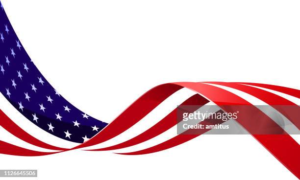 ilustraciones, imágenes clip art, dibujos animados e iconos de stock de la bandera en el viento - bandera de estados unidos