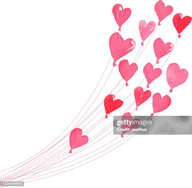 illustrations, cliparts, dessins animés et icônes de ballons coeur - ballon coeur
