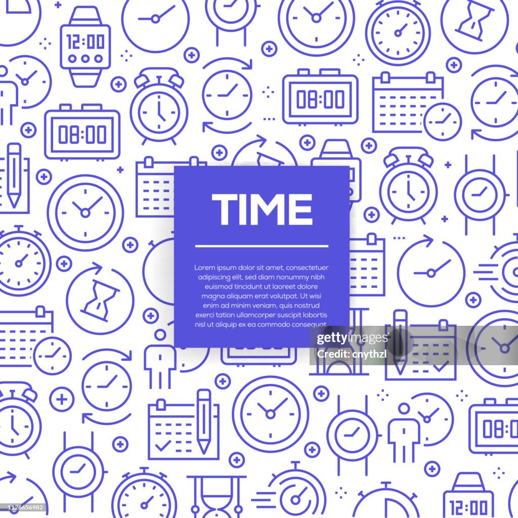 Time Like Vector Vector Set Of Design Templates And Elements For Time Related In Trendy ...