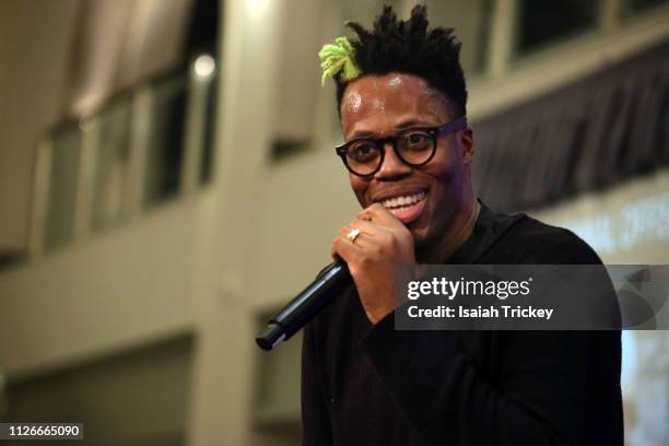 Rapper Kardinal Offishall performs during the 5th Annual Black Arts and Innovation Expo at Toronto's Arcadian Court on February 21, 2019 in Toronto,...