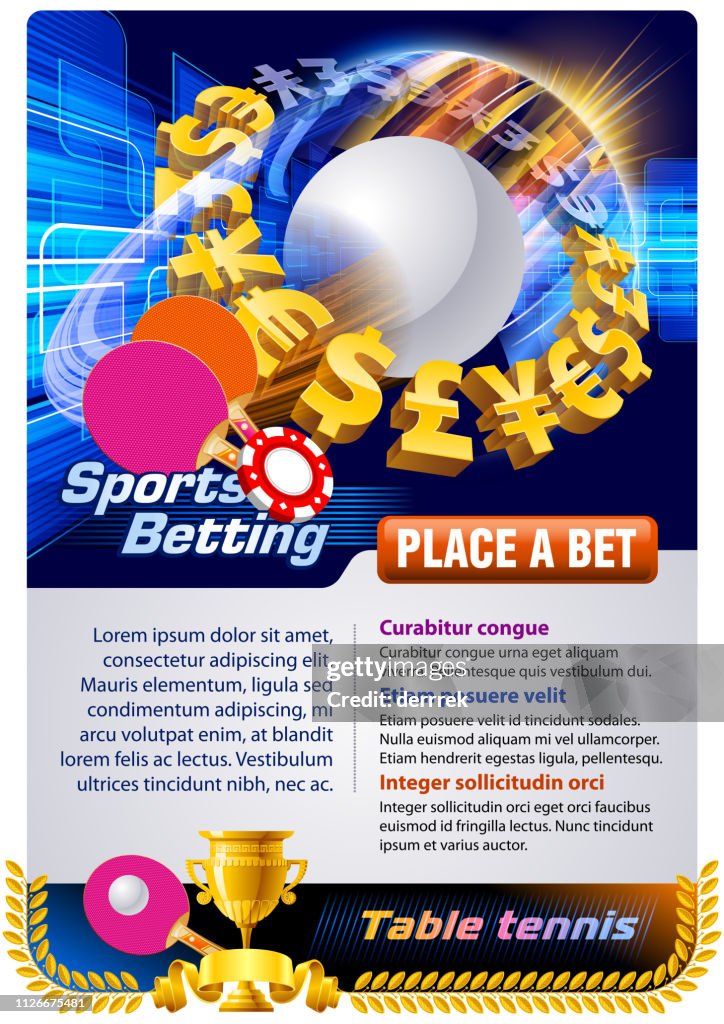 Sports betting table tennis