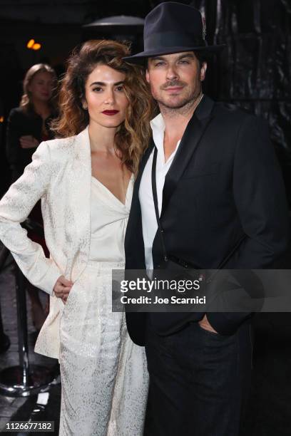 Nikki Reed and Ian Somerhalder attend the Cadillac Oscar Week Celebration at Chateau Marmont on February 21, 2019 in Los Angeles, California