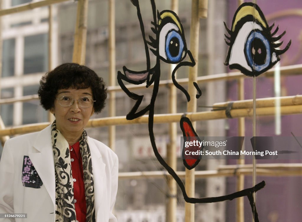 Theresa Lee Wai-chun, the creator of the comic book character "13 Dots", which goes on exhibition from today. The heroine character Ms Lee created was a fashion icon in the 1960s and 1970s and is being revived in 18 pieces of her work on display until Mar