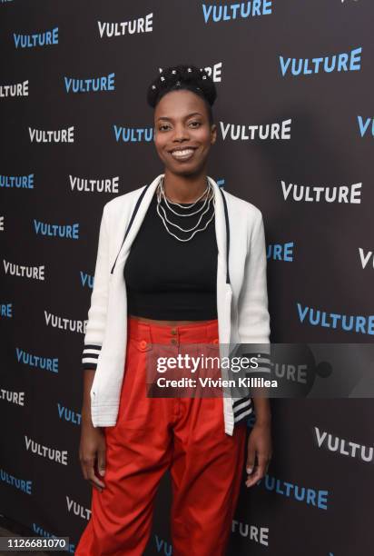 Sasheer Zamata attends Vulture x NeueHouse Present Comedians vs. Critics Awards Debate Live! at NeueHouse Los Angeles on February 21, 2019 in...