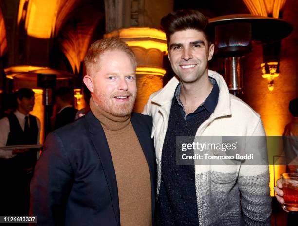 Jesse Tyler Ferguson and Justin Mikita attend the Cadillac Oscar Week Celebration at Chateau Marmont on February 21, 2019 in Los Angeles, California