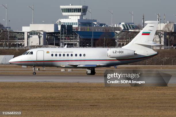 Slovenia Air Force Dassault Falcon 2000EX bringing the Slovenian delegation back home after the Munich Security Conference.