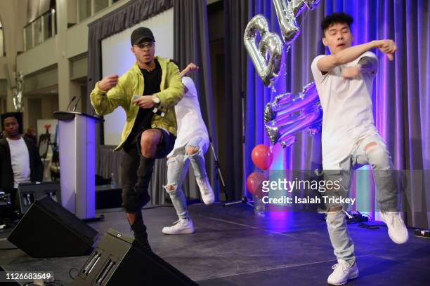 Sage Harris performs at the 5th Annual Black Arts and Innovation Expo at Toronto's Arcadian Court on February 21, 2019 in Toronto, Canada.