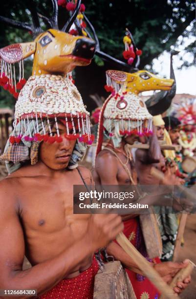 Muria Tribe in Chhattisgarh. Muria preparing a traditional dance in a village in the Bastar District. The Muria are one of the oldest original Indian...