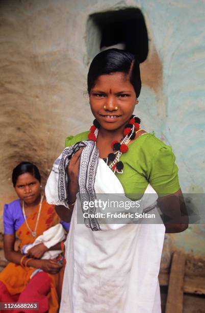 Muria Tribe in Chhattisgarh. Muria preparing a traditional dance in a village in the Bastar District. The Muria are one of the oldest original Indian...