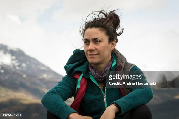 Portrait of Chilean woman in Patagonia