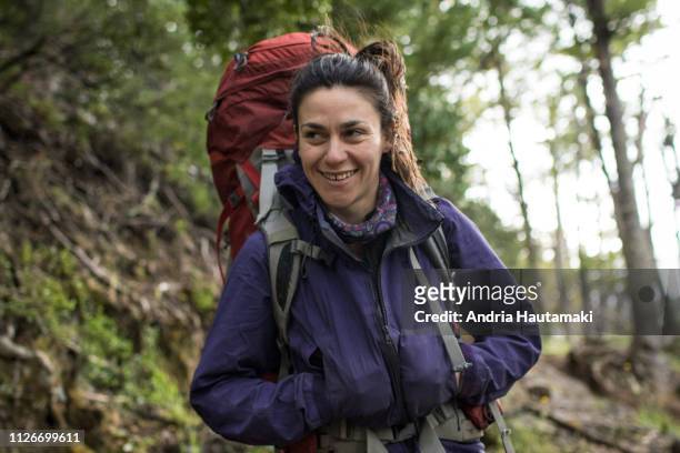 Portrait of Chilean woman backpacking
