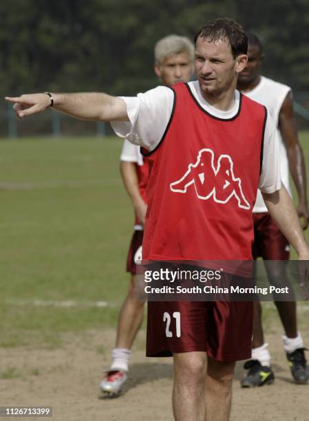 Sun Hei soccer team player Dejan Antonic pictured in A training ahead of Friday's FA Cup Final, at Fat Kwong St. Training ground, Ho Man Tin. 17...