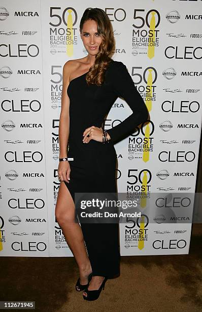 Nikki Phillips poses during the Cleo Bachelor of the Year Announcement at The Ivy on April 20, 2011 in Sydney, Australia.