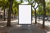 Blank street billboard poster stand