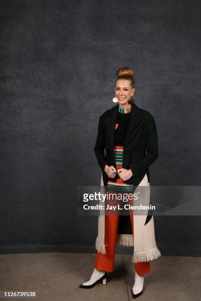 Director/writer Dawn Luebbe, from 'Greener Grass' is photographed for Los Angeles Times on January 28, 2019 at the 2019 Sundance Film Festival, in...