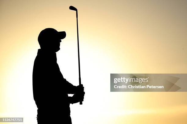 Tom Hoge plays his shot from the 12th tee during the second round of the Waste Management Phoenix Open at TPC Scottsdale on February 01, 2019 in...