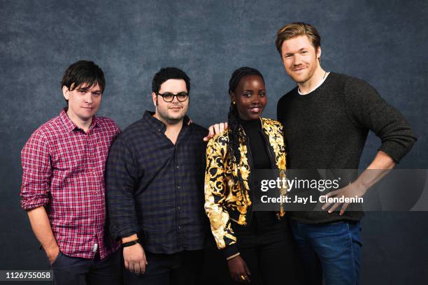Writer/director Abe Forsythe, actors Josh Gad, Lupita Nyongo and Alexander England, from 'Little Monsters' are photographed for Los Angeles Times on...
