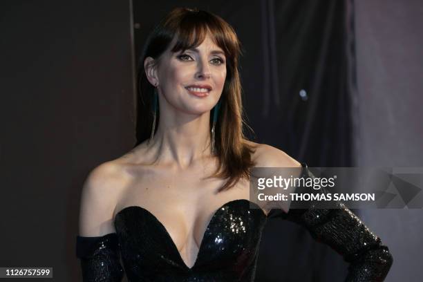 French actress Frederique Bel poses upon arrival at the 44th edition of the Cesar Film Awards ceremony at the Salle Pleyel in Paris on February 22,...