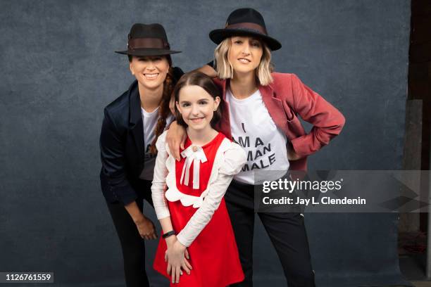 Directors Bert & Bertie and actress Mckenna Grace, from 'Troop Zero' are photographed for Los Angeles Times on January 27, 2019 at the 2019 Sundance...