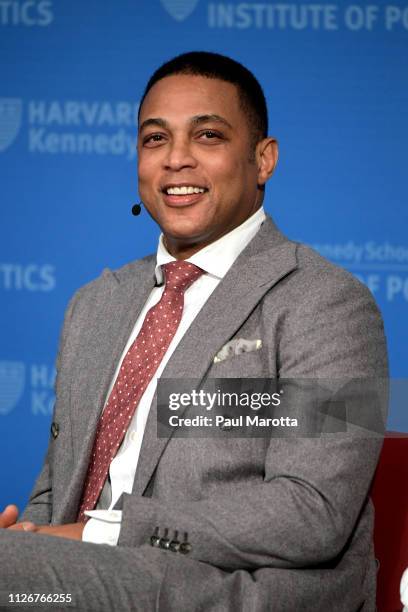 S Don Lemon speaks at Harvard University Kennedy School of Government Institute of Politics in a program titled "Race, Media and Politics" on...