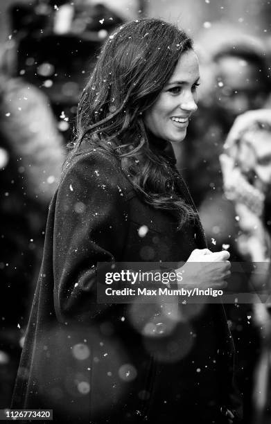 Meghan, Duchess of Sussex arrives for a visit to the Bristol Old Vic on February 1, 2019 in Bristol, England.