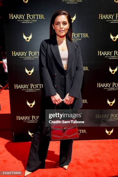 Olympia Valance attends the red carpet gala of Harry Potter and the Cursed Child at Princess Theatre on February 23, 2019 in Melbourne, Australia.