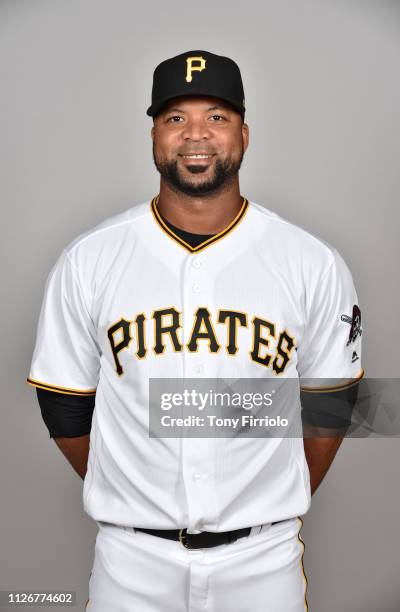 Francisco Liriano of the Pittsburgh Pirates poses during Photo Day on Wednesday, February 20, 2019 at LECOM Park in Bradenton, Florida.