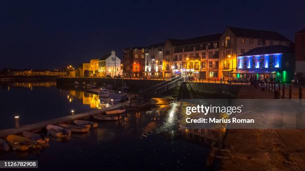 dungarvan town and harbour, county waterford, ireland. - waterford stock pictures, royalty-free photos & images