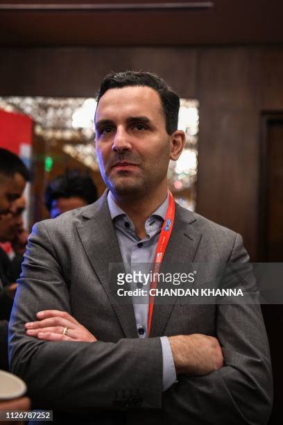 And co-founder of Truecaller Alan Mamedi attends the ET Global Business Summit in New Delhi on February 23, 2019.