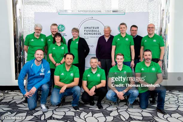 Delegates of the german football associaton of Mittelrhein stay together during day 2 of the DFB Amateur Football Congress at Hotel La Strada on...