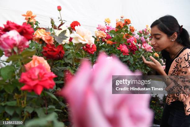 People visit at the 13th Flowers and plants exhibition date 22nd to 24th Feb 2019 organised by Navi Mumbai Municipal Corporation at Wonerds Park...