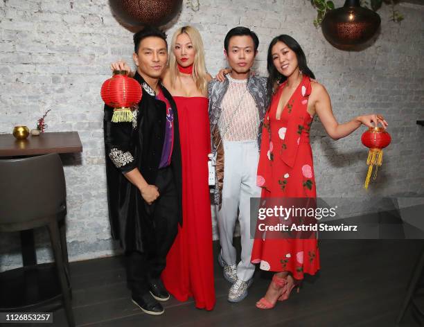 Prabal Gurung, Tina Leung, Laura Kim and Ezra William host a Chinese New Year Celebration at Wayan on February 01, 2019 in New York City.