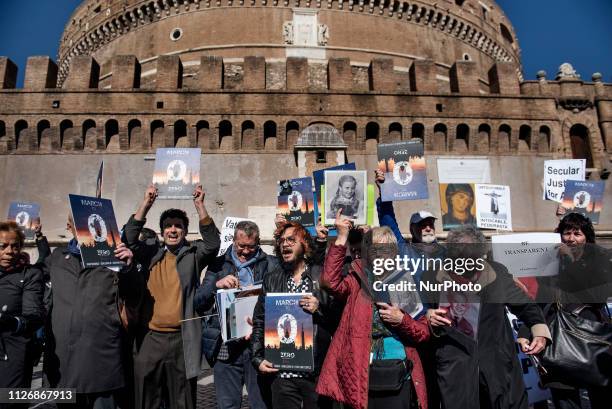 Members of Ending Clergy Abuse , an organisation of survivors and activists who are organising in Rome a series of events during the papal summit on...