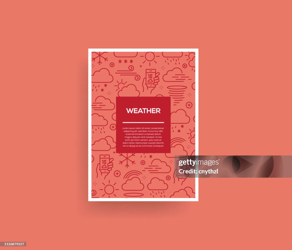 Weather Topic Design Vector Set Of Design Templates And Elements For Weather Elements In ...