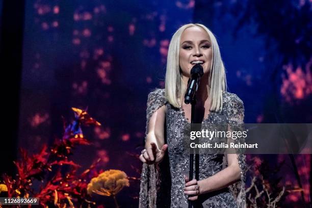 Anna Bergendal, who represented Sweden in 2010, participates in the first heat of Melodifestivalen, Sweden's competition to select the country's...