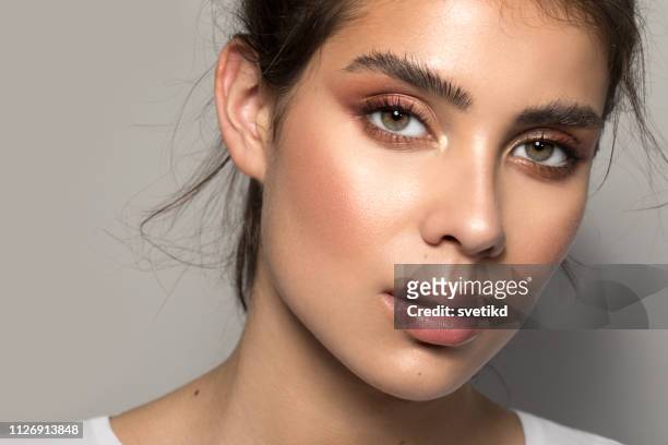 teenage beauty - green eyes stock pictures, royalty-free photos & images