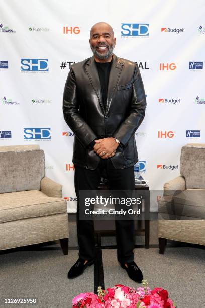 Steve Harvey announces his new business venture SteveHarveyDeals.com at Atlanta Crowne Plaza Hotel on February 02, 2019 in Atlanta, Georgia.