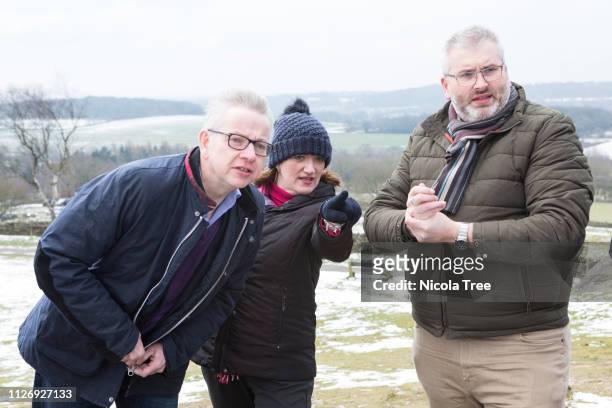 >> on February 1st, 2019 in Loughborough, England. LOUGHBOROUGH,ENGLAND Conservative MP Nicky Morgan with Michael Gove secretary of state for the...