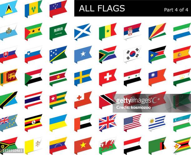 all world flags - persian gulf countries stock illustrations