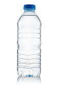 Water bottle on white background